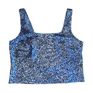 Victoria's Secret Blue Leaf Print Crop Tank